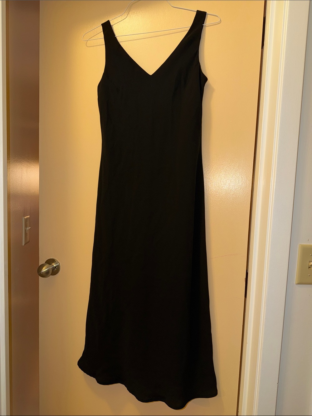 Jones New York Black V-Neck Maxi Slip Dress